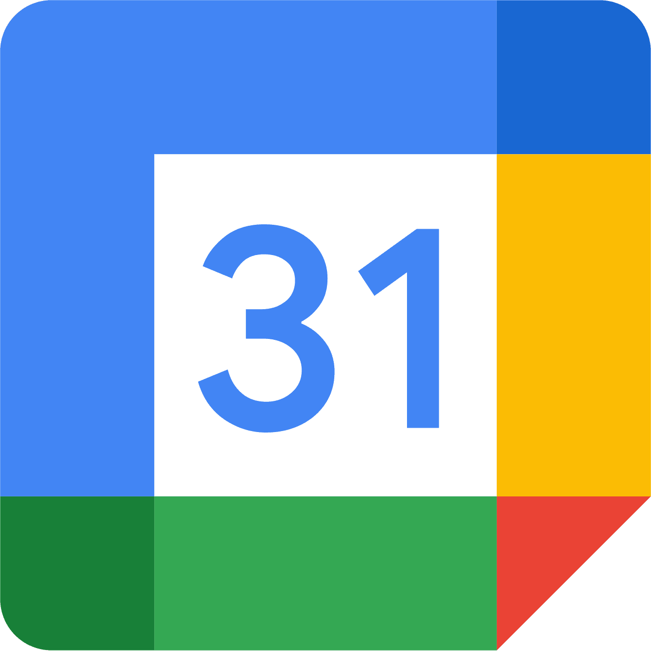 Logo van Google Calendar, integreert met Schedulinq